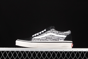 Vans Skate Old Skool Customs x Thrasher co-branded black-and-white brand logo full of low-top casual shoes VN0A5HYKBDI