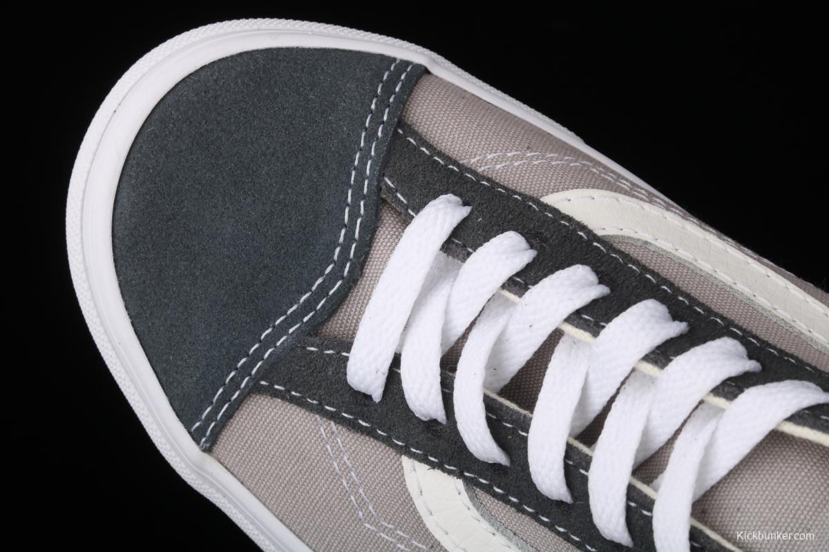 Vans Style 36 PEACEMINUSONE khaki blue and white stripe small head and low edge impact color canvas shoes VN0A4BVEN8K