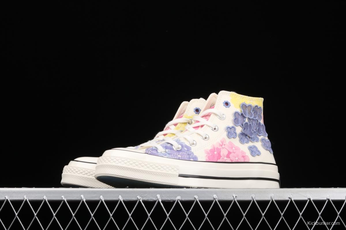 Converse 1970S Flower Series High Top Leisure Board shoes 570580C