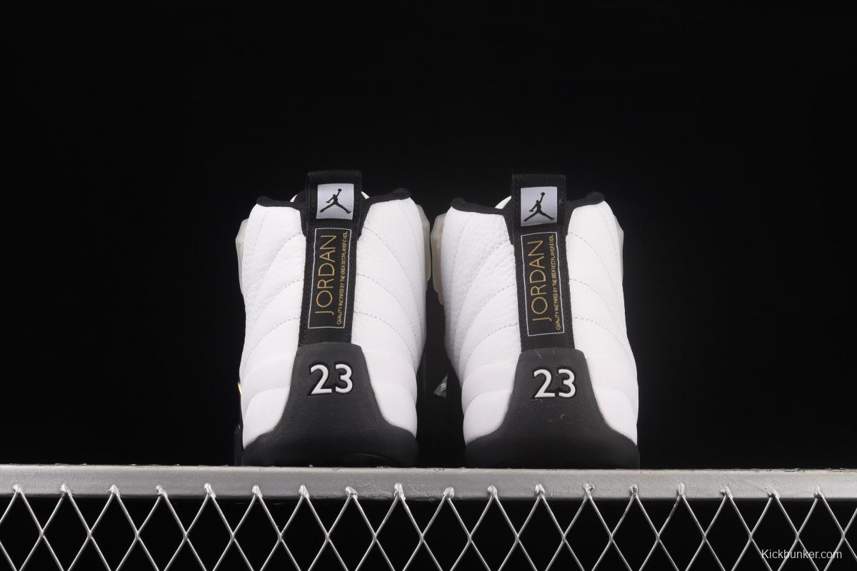 Air Jordan 12 Retro 2 2 black and white gold head genuine carbon basketball shoes CT8013-170