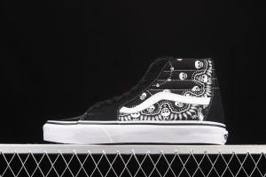 Vans Sk8-Hi skull cashew flower pattern high-top casual board shoes VN0A32QGD9S