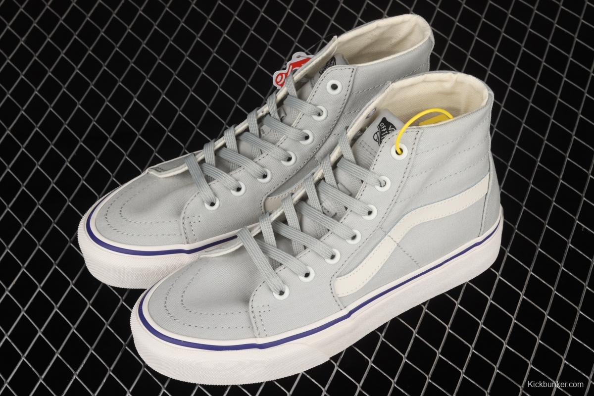 Vans Sk8-Hi Tapered light gray silver ultra-thin canvas high-top casual board shoes VN0A4U164U4