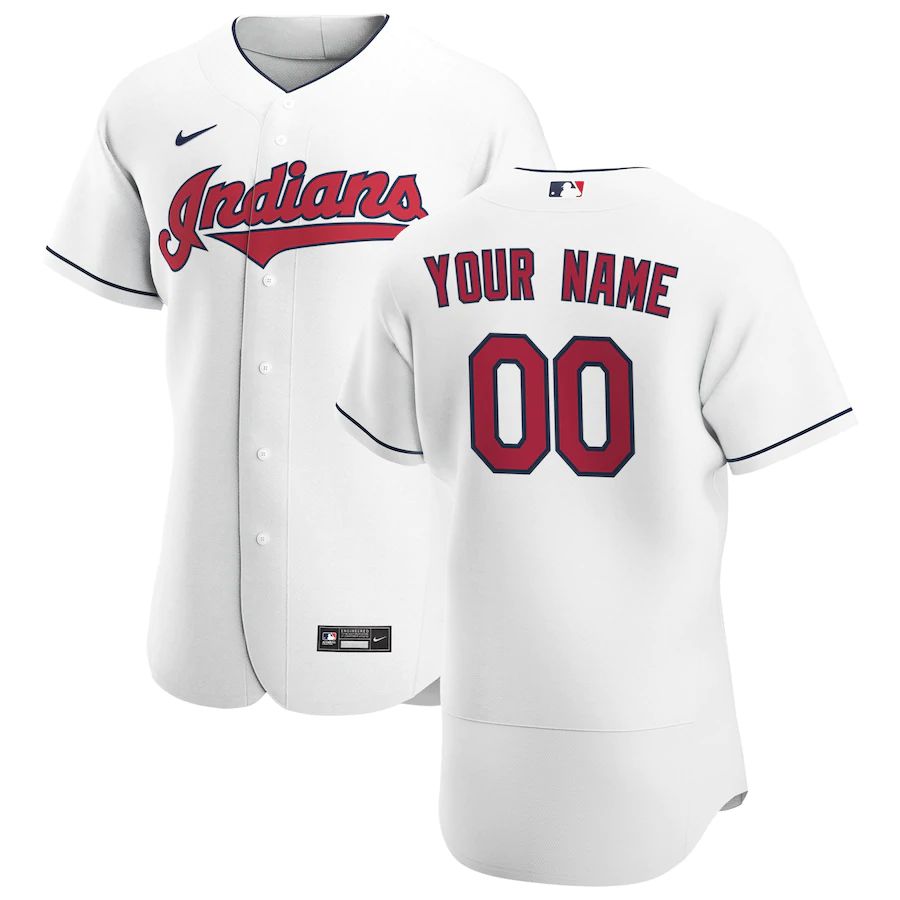Men's White 2020 Home Authentic Custom Team Jersey