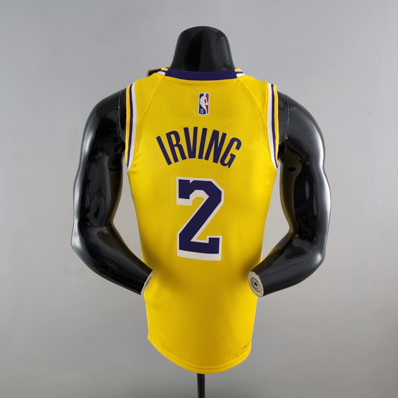 75th Anniversary IRVING #2 Los Angeles Lakers Yellow NBA Jersey
