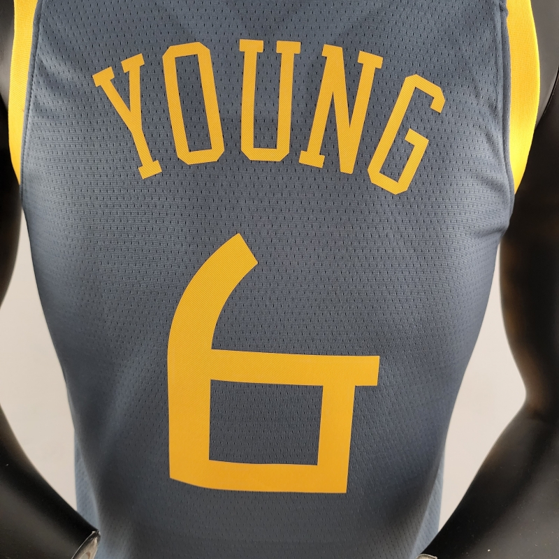 2018 YOUNG #6 Golden State Warriors Grey NBA Jersey