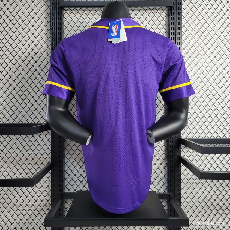 2023 NBA Lakers STATEMENT BASEBALL Purple Jersey