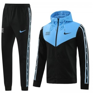 23/24 NIKE Black/Blue Full Zipper Hooide Jacket+Pants