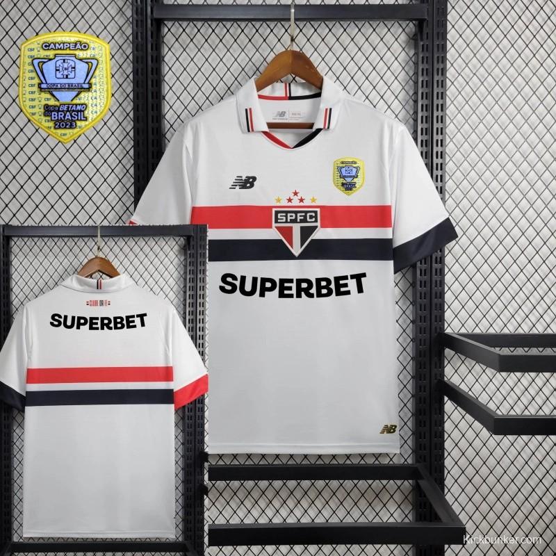 24/25 Sao Paulo Home Jersey + All Sponsors