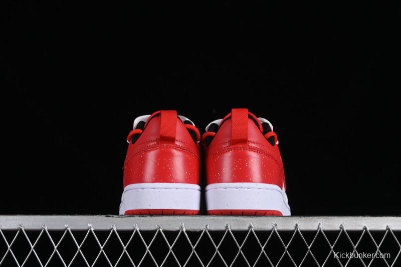 Nike Court Borough Low-Top Casual Sneakers with Dragon Emblem and Splatter Ink Vibe Style - DV5456-600