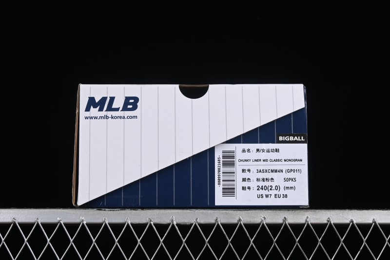 MLB NY Chunky Liner New York Yankees Velcro Print Logo Lightweight Platform Casual Sneakers - 3ASXCMM4N50PKS
