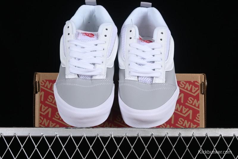Vans Classics Knu Skool Chunky Tongue Retro Sneakers in Grey White - VN0009QCYF9