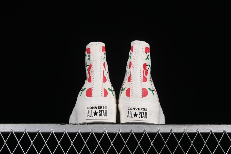 Converse Chuck 1970s Official Cherry Embroidery Platform Vulcanized Canvas Sneakers - A08096C