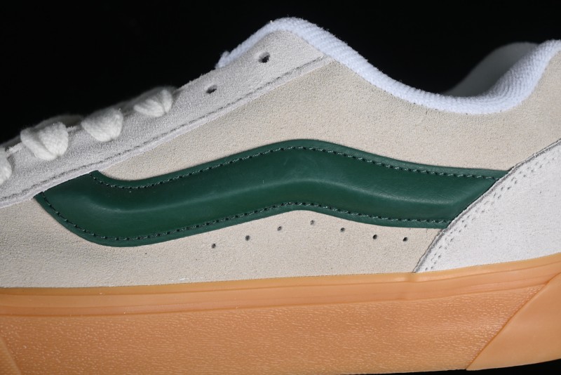 Vans Knu-Skool VR3 Lx Low-Top Retro Sneakers in Grey Green with Gum Sole - VN000CS0DWM