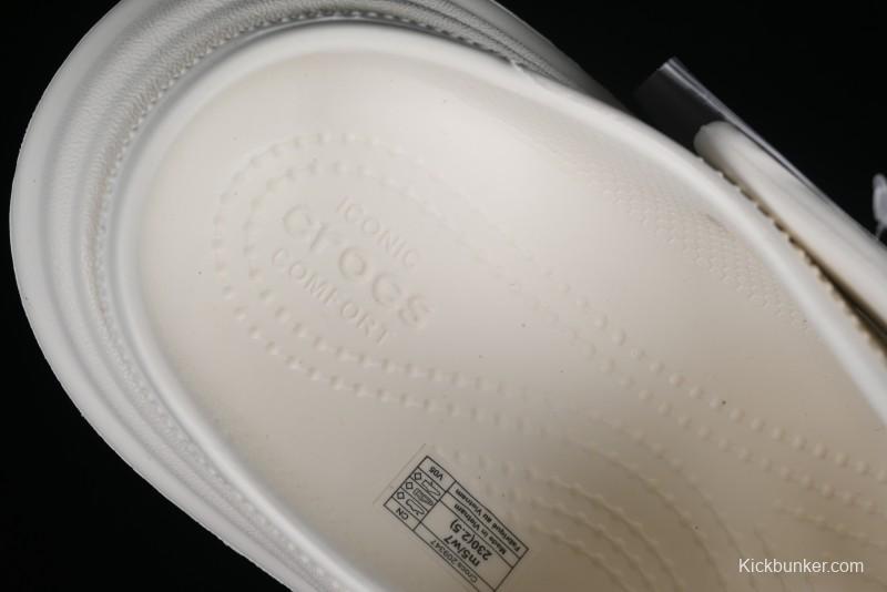 Crocs Classic Clog Retro Beach Sandals with Adjustable Heel Strap and Thick Sole - B.D4