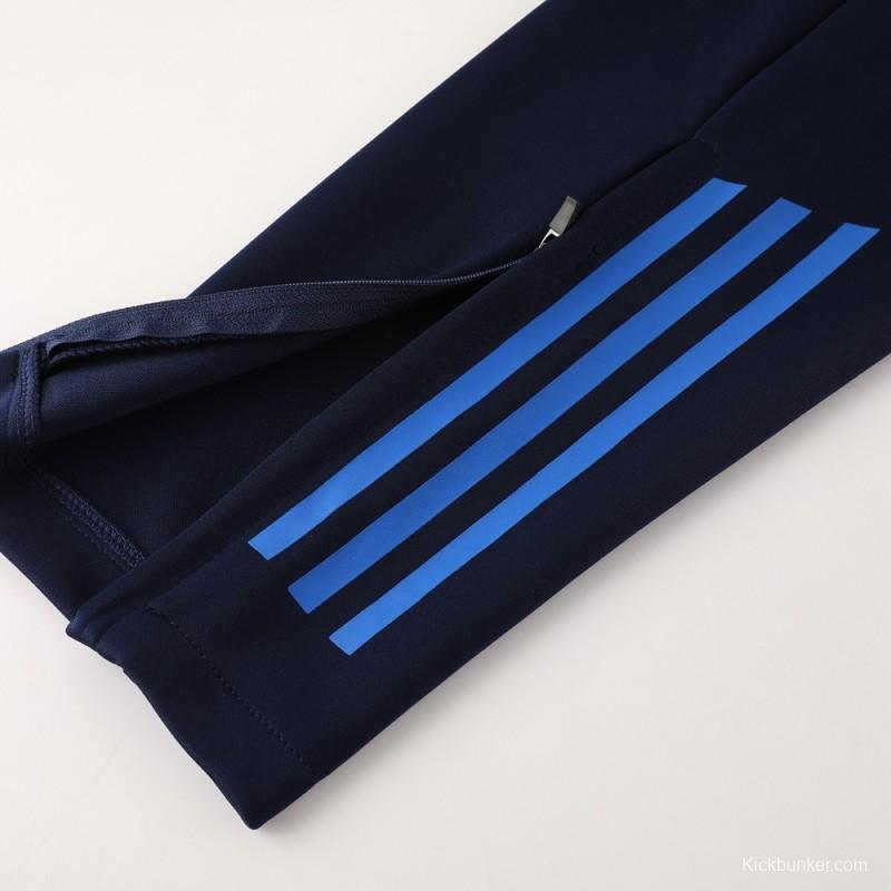 24/25 Adidas Blue Full Zipper Jacket +Long Pants