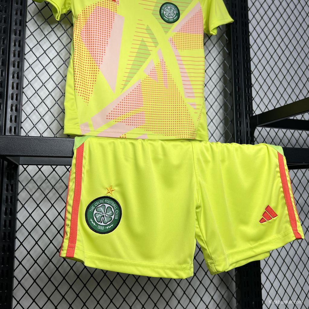 24/25 Kids Celtic Goalkeeper Yellow Jersey