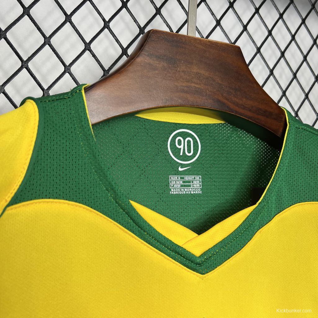 Retro 2004 Brazil Home Jersey