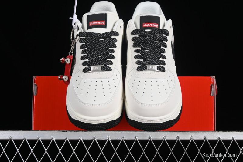 Supreme x Nike Air Force 1 '07 Low Casual Skate Shoes with Zoom Air Cushion - HD1968-009