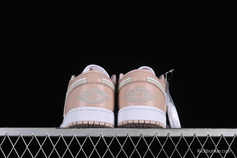 Nike Air Jordan 1 Low AJ1 White Pink Low-Top Casual Sneakers - DC0774-120