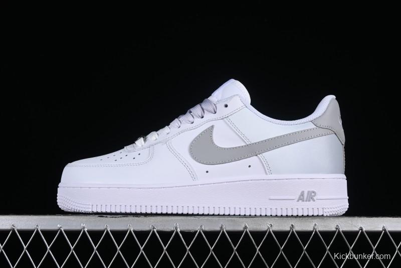 Nike Air Force 1 '07 Low Customized Anime Theme Gradient Grey Swoosh Casual Sneakers - FN0366-102
