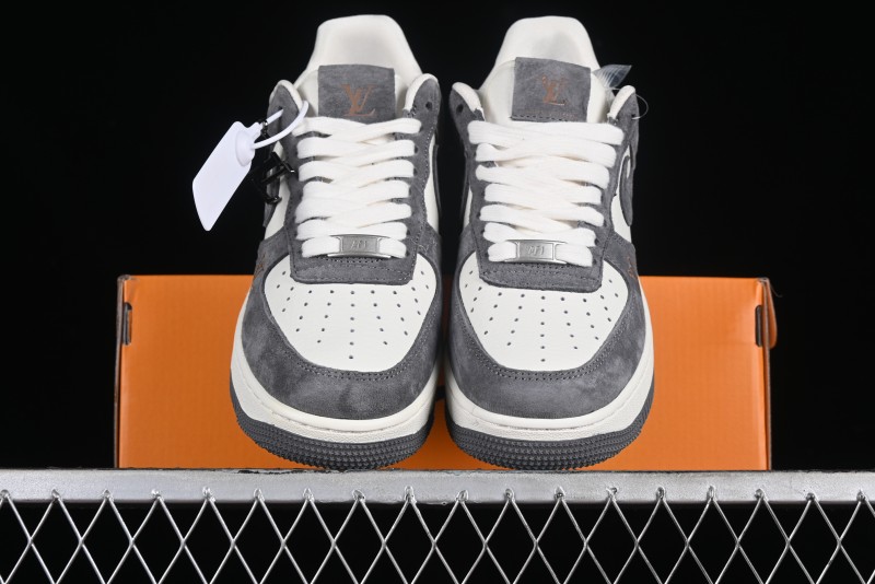 Nike Air Force 1 '07 Low LV Collaboration - Beige Grey Pigskin Casual Sneakers - HD1968-011