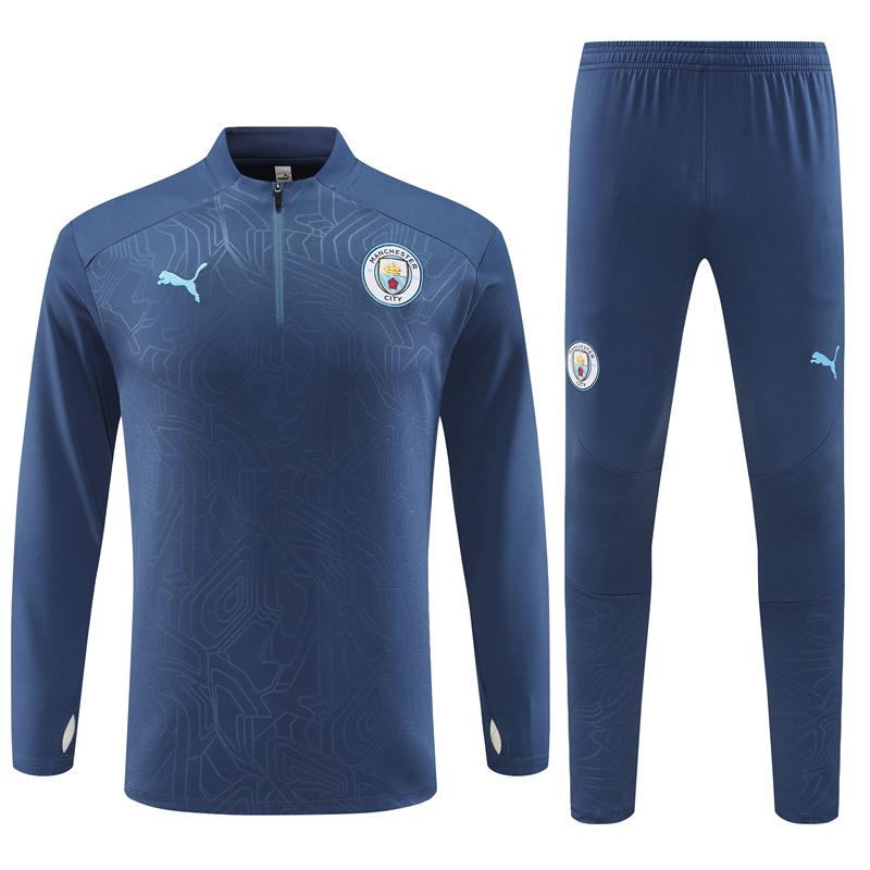 24/25 Manchester City Navy Half Zipper Jacket+Long Pants