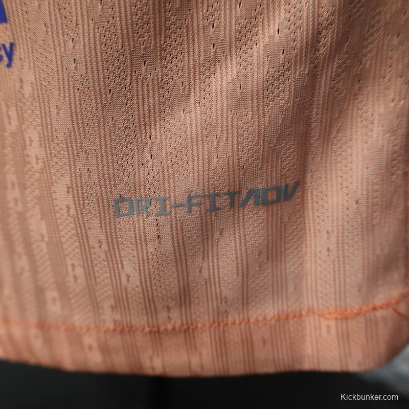 Player Version 25/26 FC Barcelona Pink 125Th Anniversary Jersey with Spotify Sponsor and Navy Blue Accents