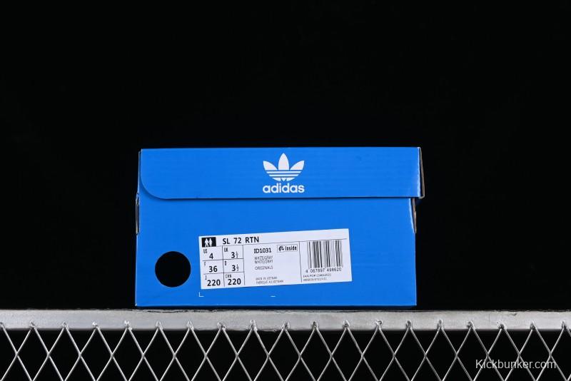 Adidas Originals SL 72 Retro Running Shoes with Nylon Upper and Suede Accents - ID1031