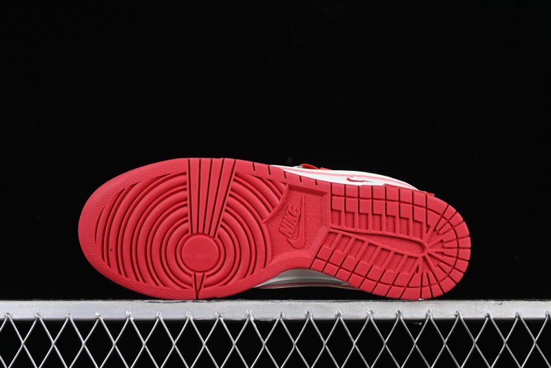 Nike SB Dunk Low Supreme Collaboration - Beige Red Mini Swoosh Anniversary Custom Low-Top Casual Skate Shoes - DJ2024-004
