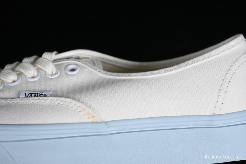 Vans Authentic White Blue Canvas Skate Shoes - VN0009PVEAK