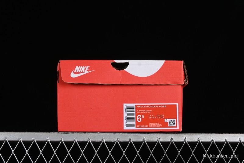 Nike Air Footscape Woven Asymmetrical Weave Slip-Resistant Low-Top Lifestyle Sneakers - FB1959-001