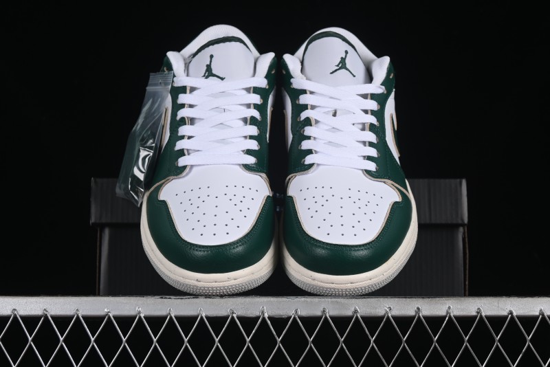Nike Air Jordan 1 Low AJ1 White Green Low Top Casual Sneakers - FQ7687-300