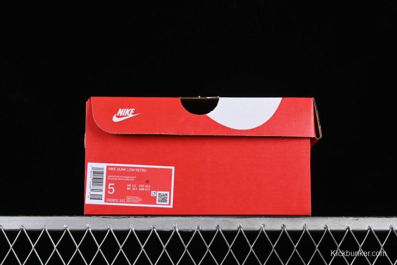 Nike Dunk Low Leather Letter High Street Deconstructed Black Grey SB Strap Low Top Casual Sneakers - DV0831-101