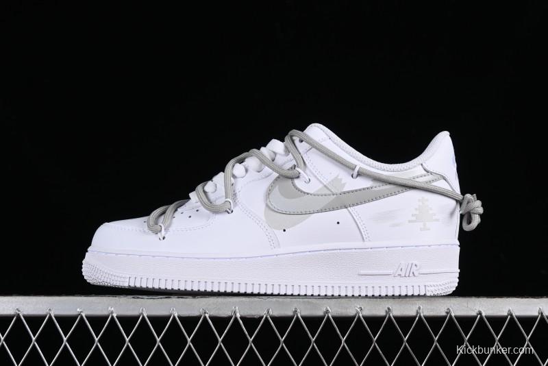 Nike Air Force 1 '07 Low Custom Anime Theme Spray-Painted Swoosh Casual Sneakers - ZH0316-016