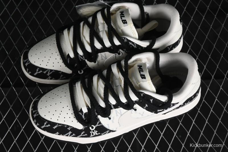 Nike SB Dunk Low MLB Strap Collaboration - Black Denim Print Anniversary Custom Low-Top Casual Sneakers - SJ2068-251