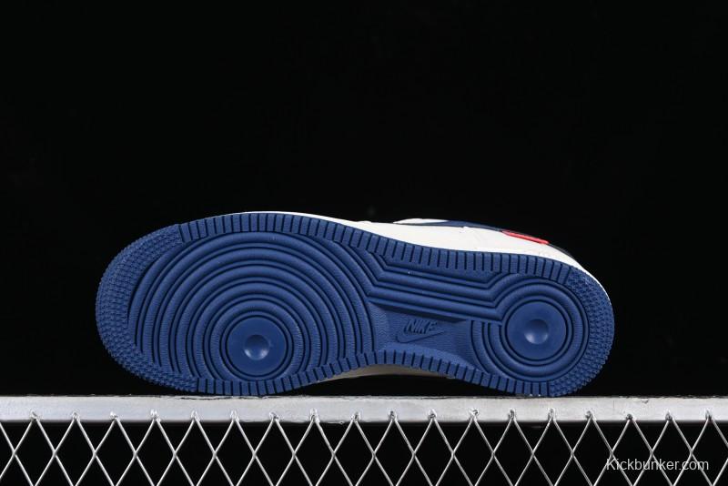 Supreme x Nike Air Force 1 '07 Low Collaboration Dark Blue Casual Sneakers - HD1968-025