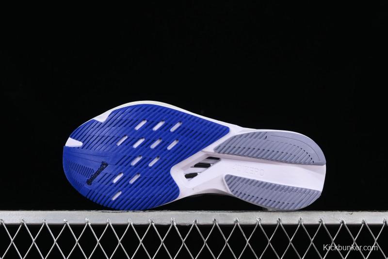 Adidas Adizero Boston 12 M Running Shoes Lightweight Breathable Low-Top with ENERGYROD Carbon Plate - IE8494