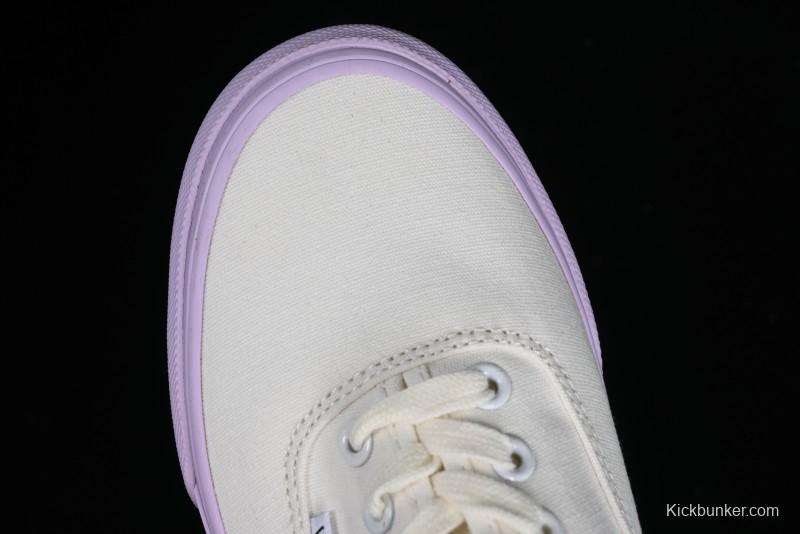 Vans Authentic White Purple Canvas Skate Shoes - VN0009PVCGX