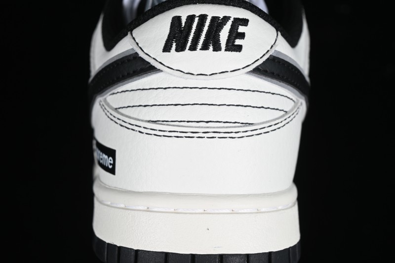 Nike Supreme x SB Dunk Low Casual Skate Shoes in Black and Beige - RM2308-237