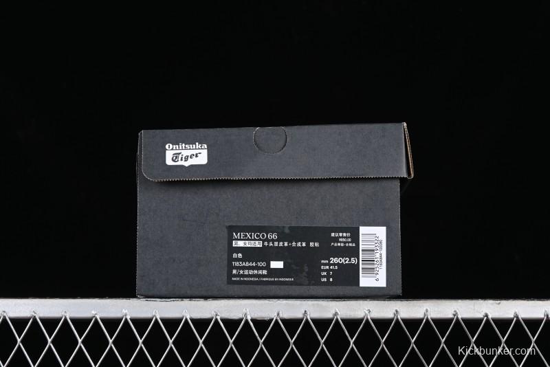 Onitsuka Tiger Mexico 66 Low-Top Leather Sneakers for Casual Running - 1183A844-100