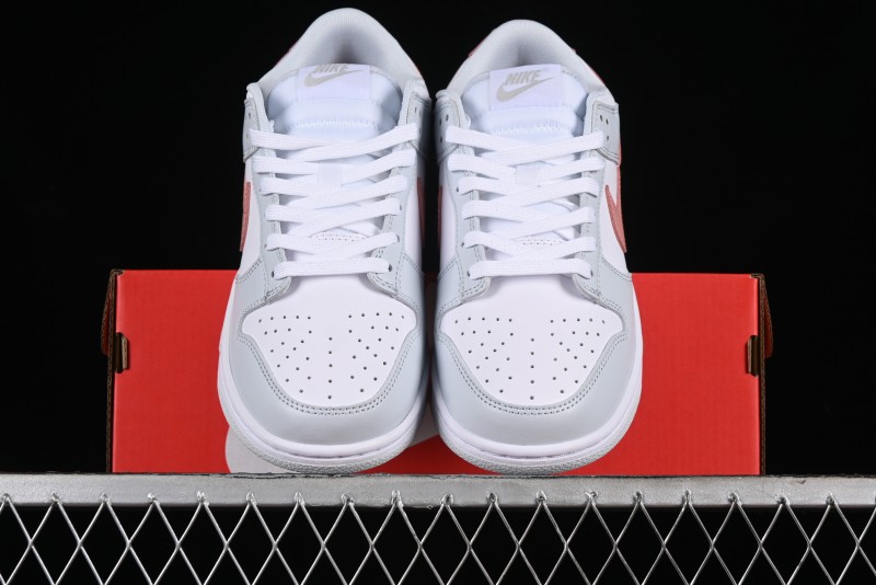 Nike SB Dunk Low White Grey Pink Skateboarding Shoes - HF0730-160