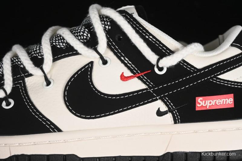 Nike SB Dunk Low SUP Collaboration - Strap Black Hook Anniversary High-End Custom Low-Top Casual Skate Shoes - SJ2068-288