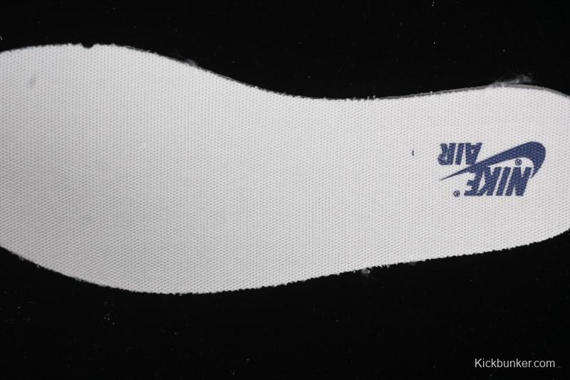 Nike Travis Scott x Fragment Design x Air Jordan 1 Low OG SP AJ1 Gucci Collaboration - Silver Logo Blue Swoosh Low Top Casual Sneakers - XY2688-118