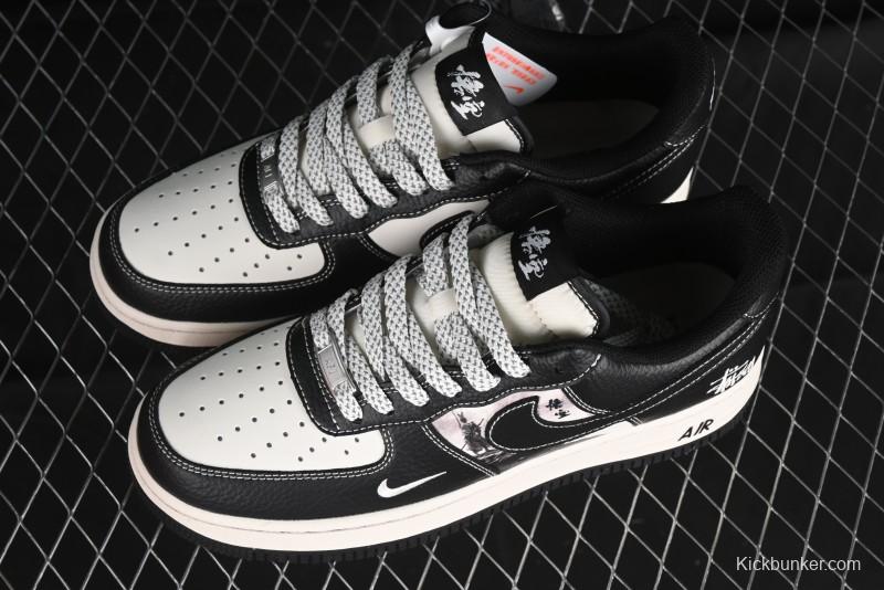 Nike Air Force 1 '07 Low Stussy Collaboration - Mythical Wukong Low-Top Casual Sneakers - XZ6188-555