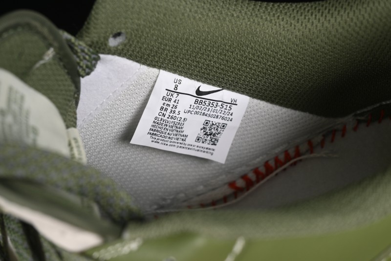 Nike Air Force 1 '07 Low Stussy Collaboration - Lotus Green Low-Top Casual Sneakers - BB5353-515