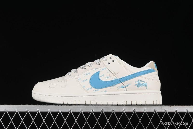 Nike SB Dunk Low Stussy Anniversary Custom Low-Top Casual Skate Shoes - SJ2068-281