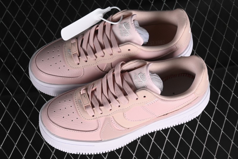 Nike Air Force 1 PLT Low-Top Casual Sneakers with Speed-Inspired Swoosh Design - DJ9946-602