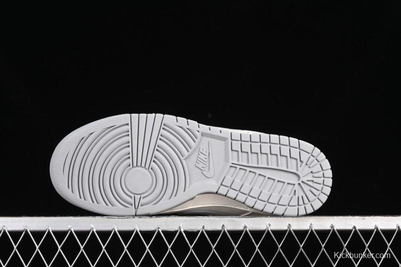 Nike SB Dunk Low Supreme Collaboration - Off White Gray Double Swoosh Anniversary Custom Low-Top Casual Skate Shoes - XX2025-317