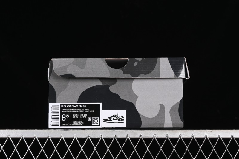 Nike SB Dunk Low BAPE Collaboration Strap Black Hook Anniversary Custom Low-Top Casual Sneakers - SJ2068-269