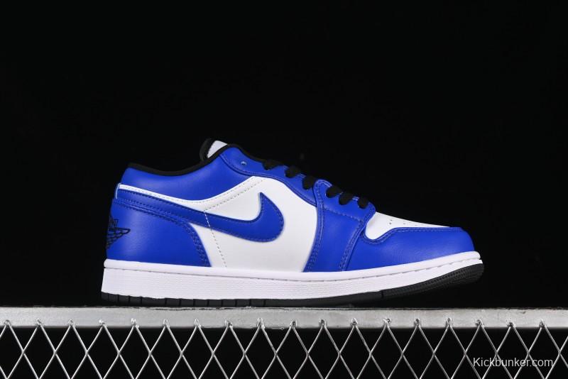 Nike Air Jordan 1 Low Retro Basketball Shoes White Blue - 553558-124
